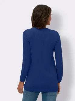 Longpullover mit Seitenschlitzen