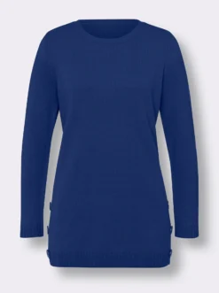 Longpullover mit Seitenschlitzen