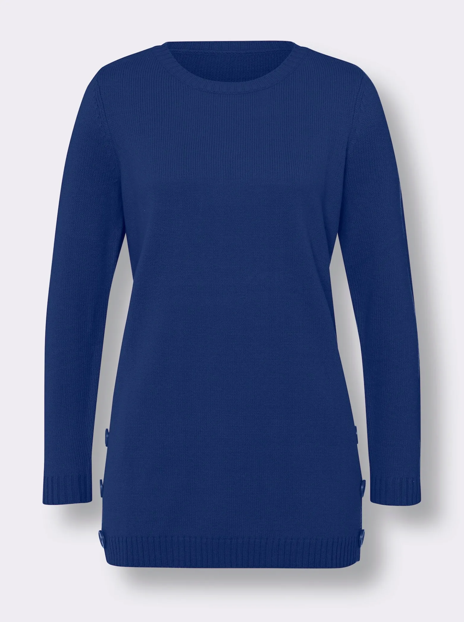 Longpullover mit Seitenschlitzen