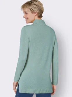 Longpullover mit Stehkragen