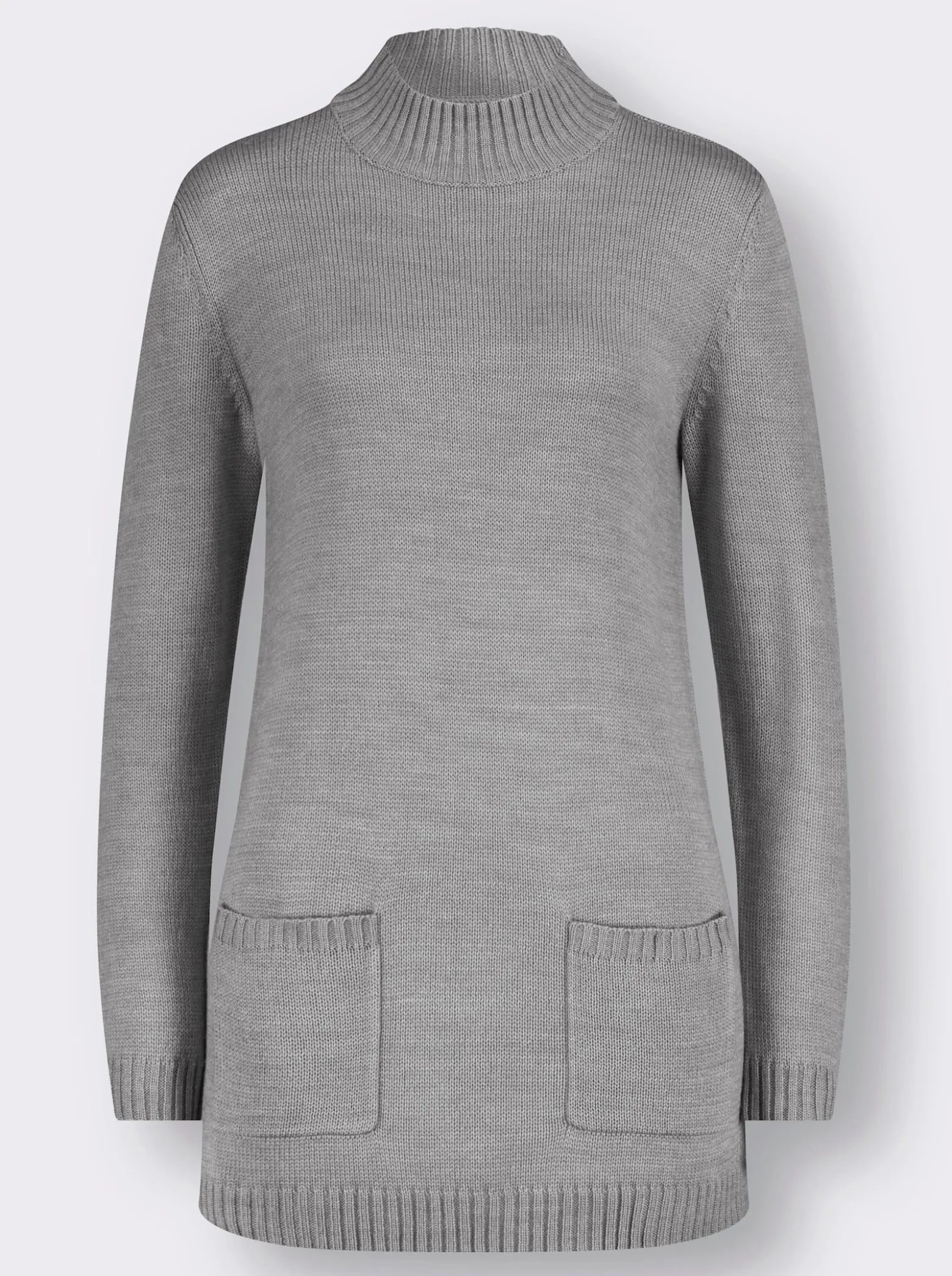 Longpullover mit Stehkragen