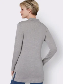 Longpullover mit Stehkragen