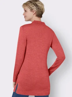 Longpullover mit Stehkragen