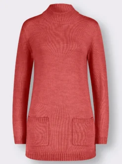 Longpullover mit Stehkragen