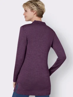Longpullover mit Stehkragen