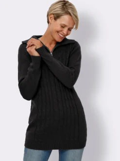 Longpullover mit Troyerkragen, pflegeleicht