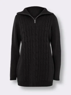 Longpullover mit Troyerkragen, pflegeleicht