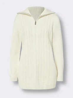 Longpullover mit Troyerkragen, pflegeleicht