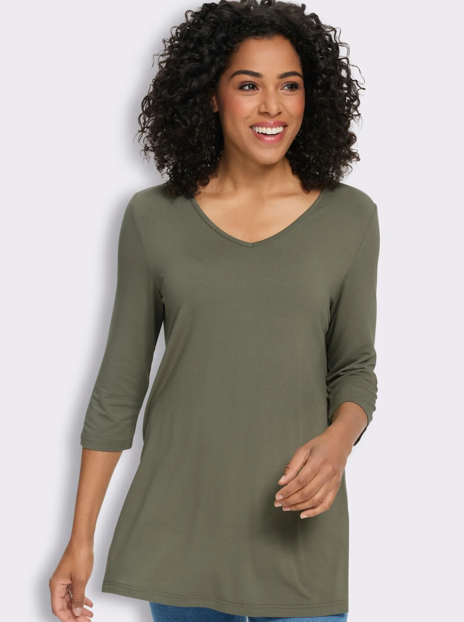 Longshirt aus reiner Viskose