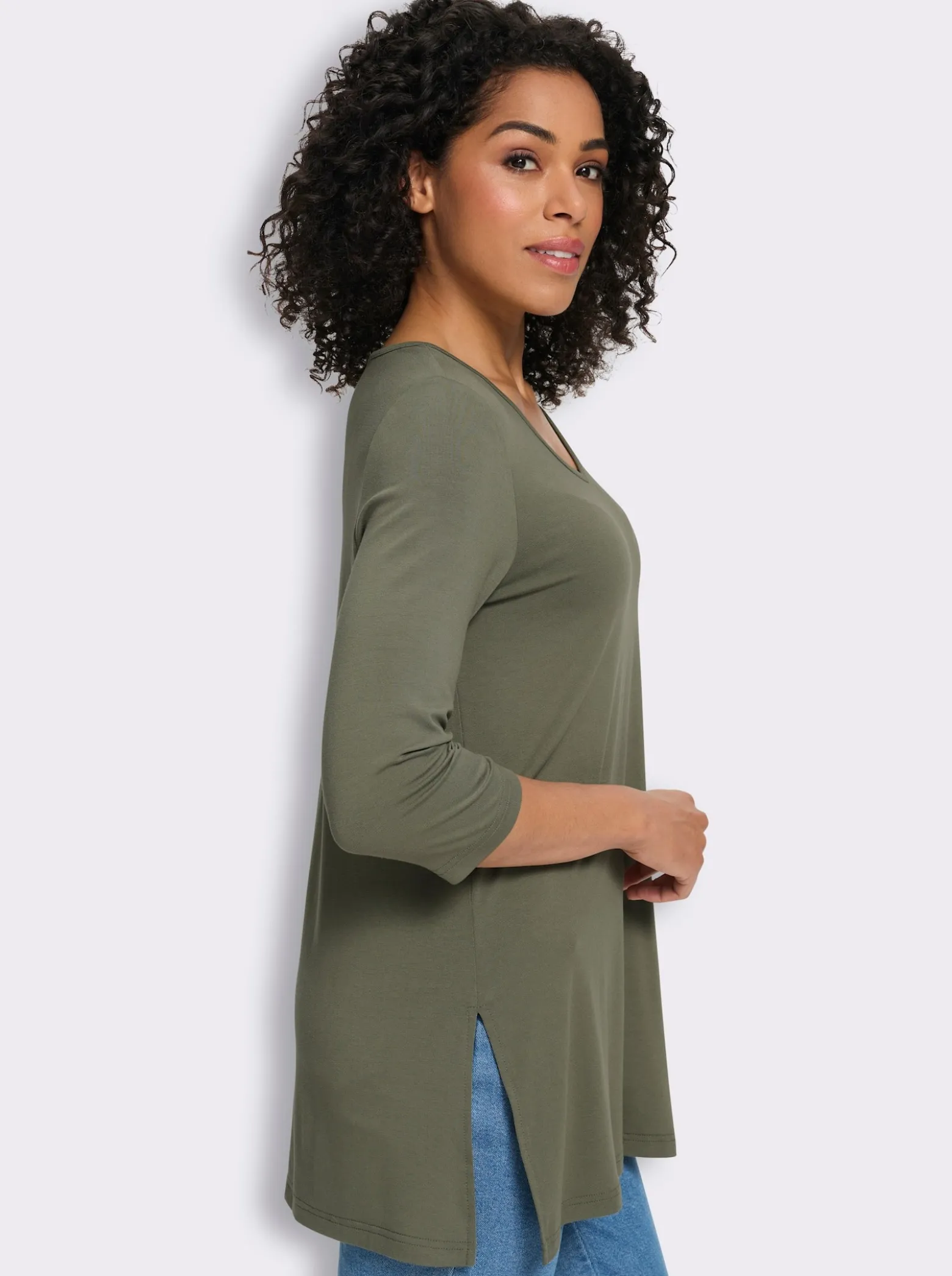 Longshirt aus reiner Viskose