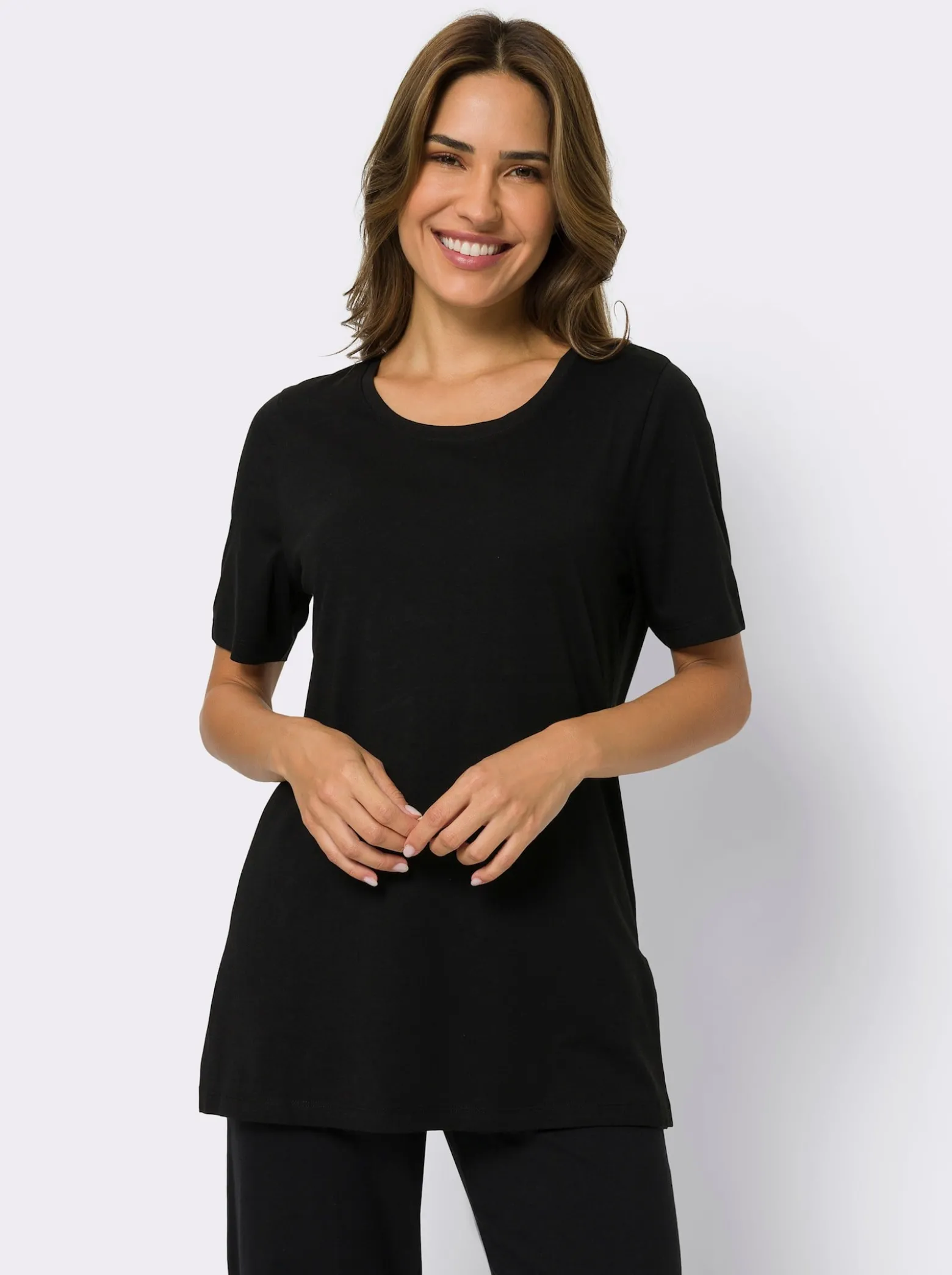 Longshirt im Baumwoll-Modal-Mix