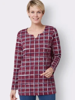 Longshirt im Karo-Muster