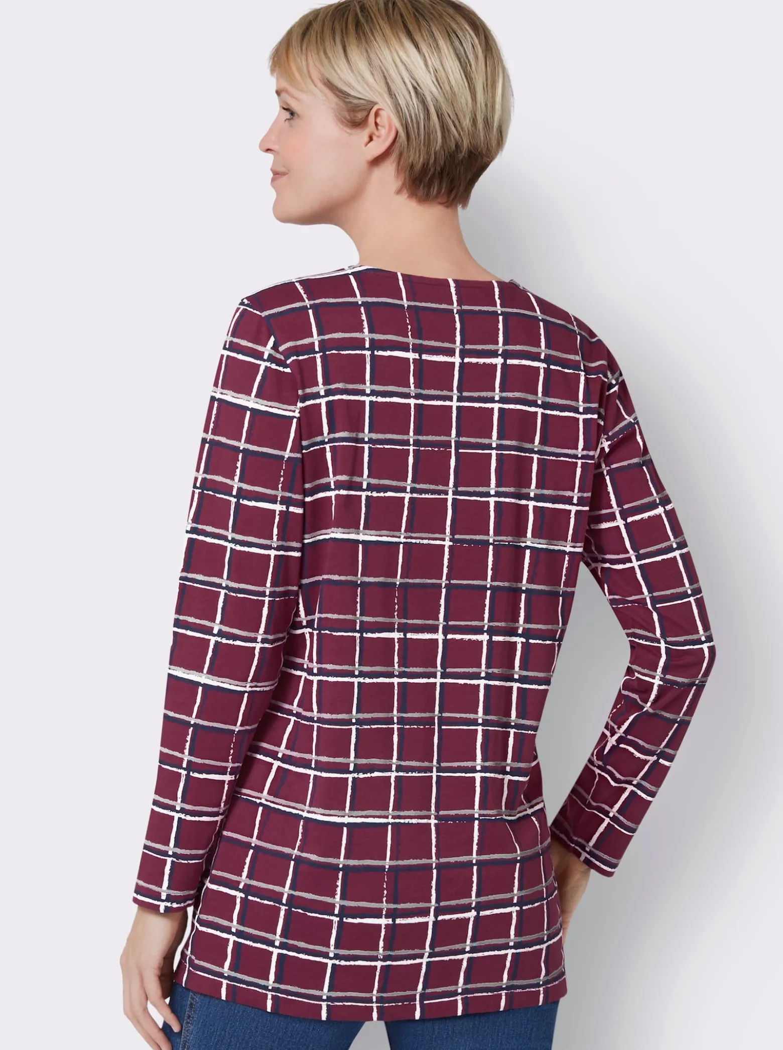 Longshirt im Karo-Muster
