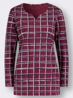 Longshirt im Karo-Muster