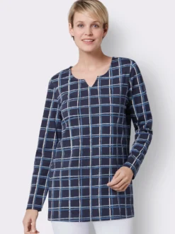 Longshirt im Karo-Muster