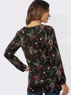 Longshirt in A-Form, bedruckt