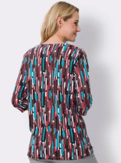 Longshirt in A-Form, grafisch bedruckt