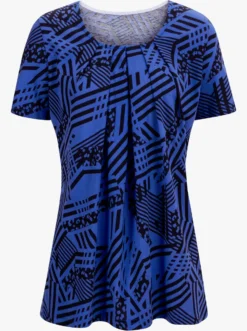 Longshirt in A-Form mit Falten