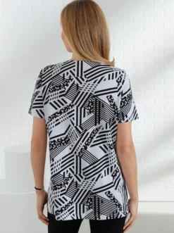 Longshirt in A-Form mit Falten