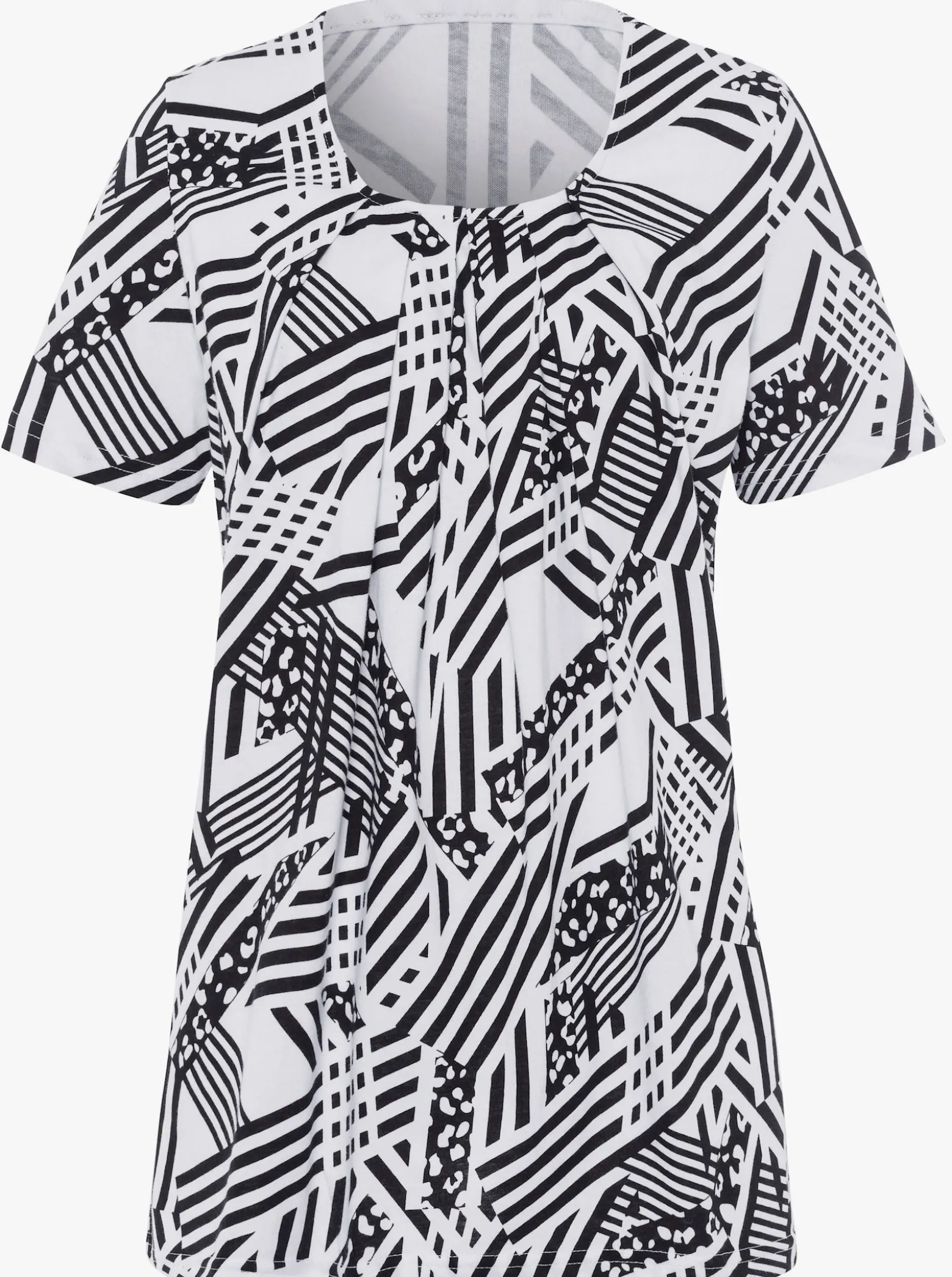 Longshirt in A-Form mit Falten