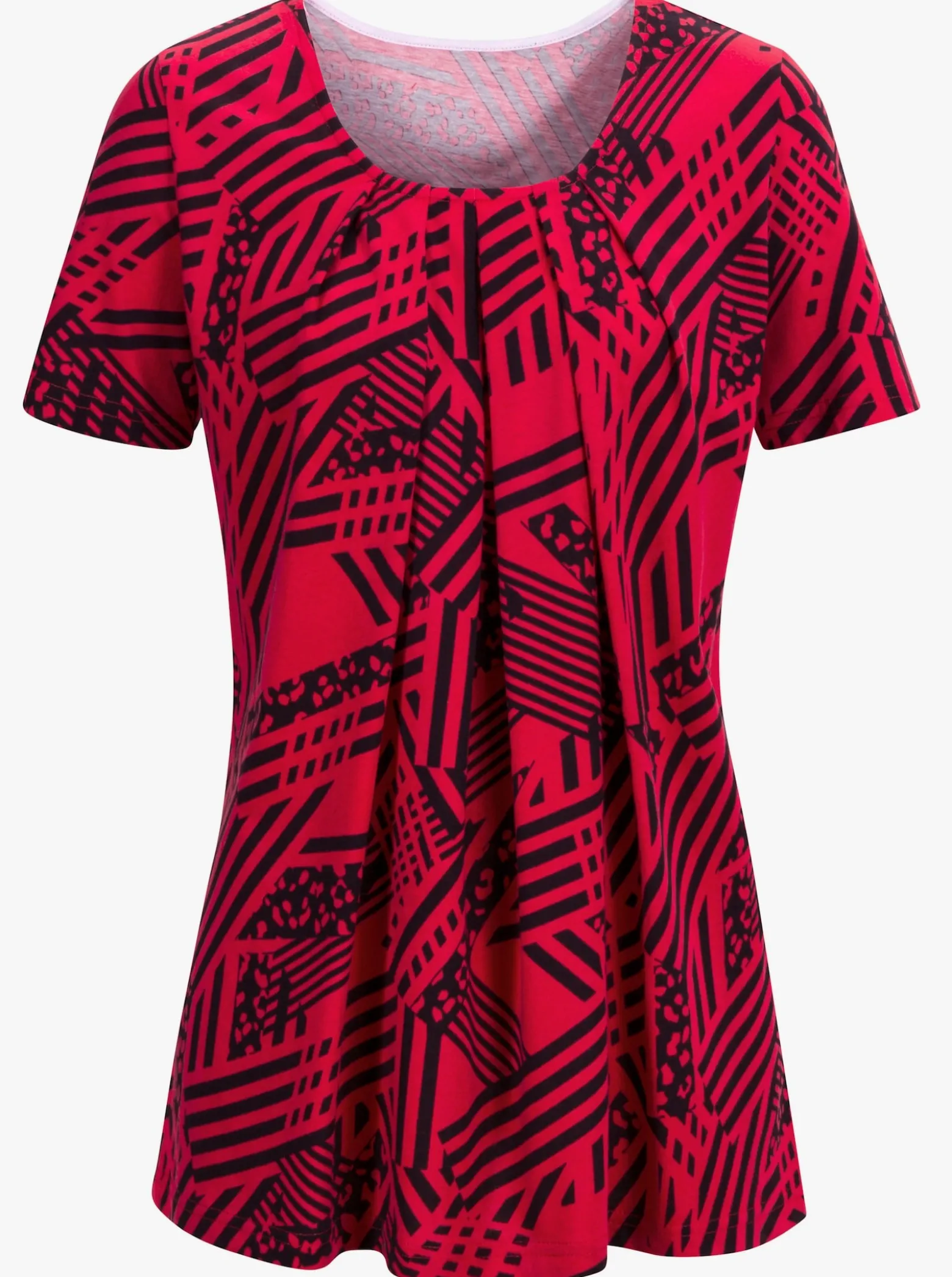 Longshirt in A-Form mit Falten