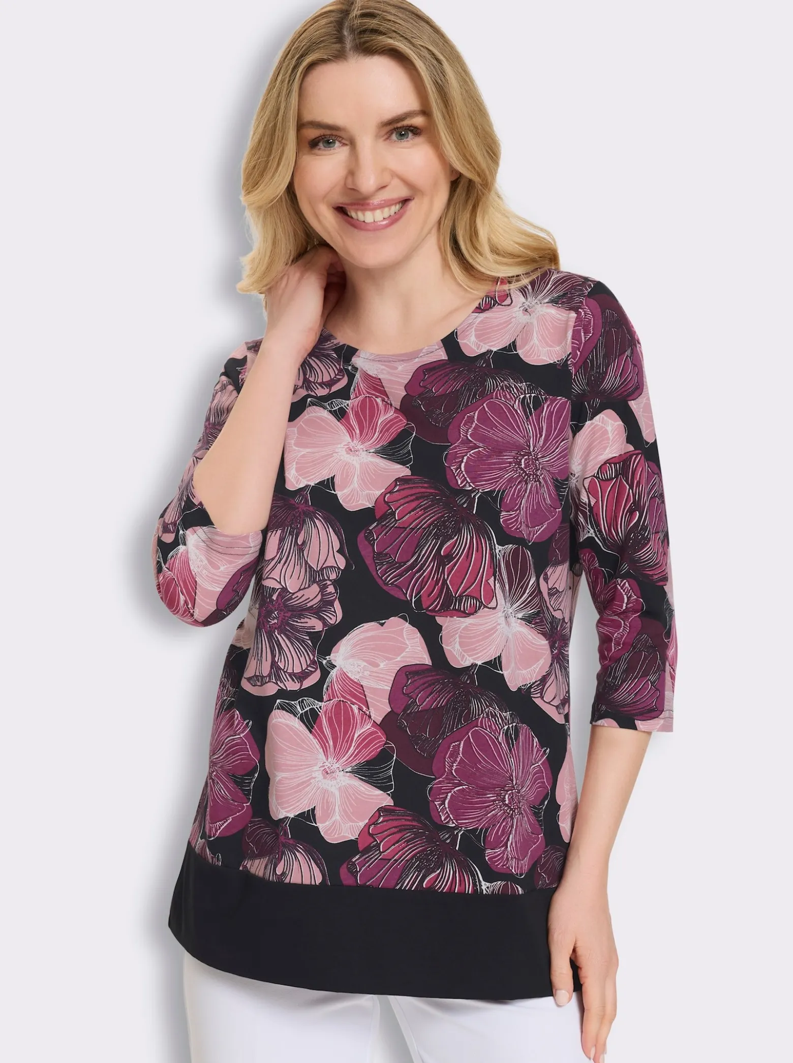 Longshirt in figurfreundlicher A-Linie