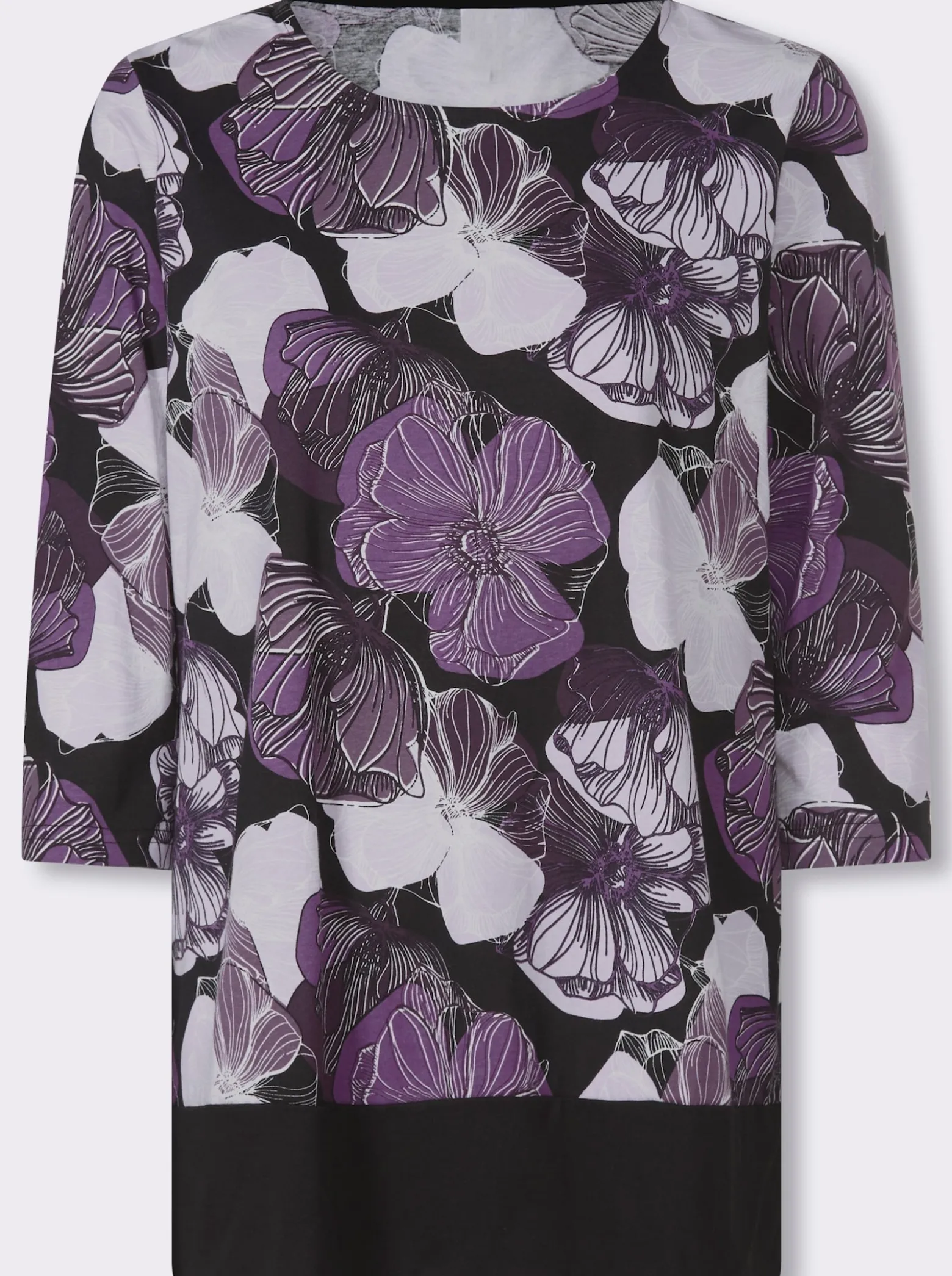 Longshirt in figurfreundlicher A-Linie