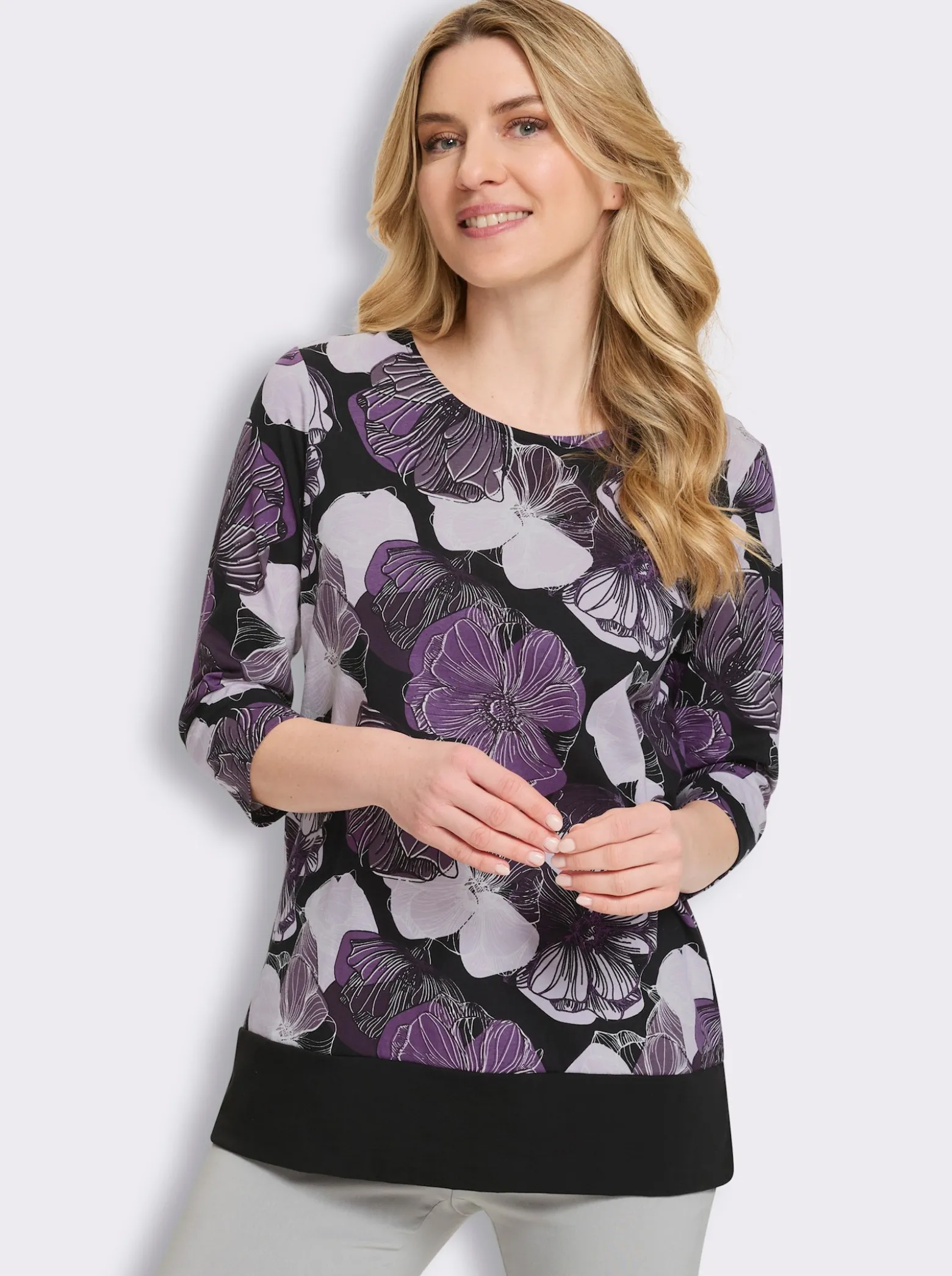 Longshirt in figurfreundlicher A-Linie