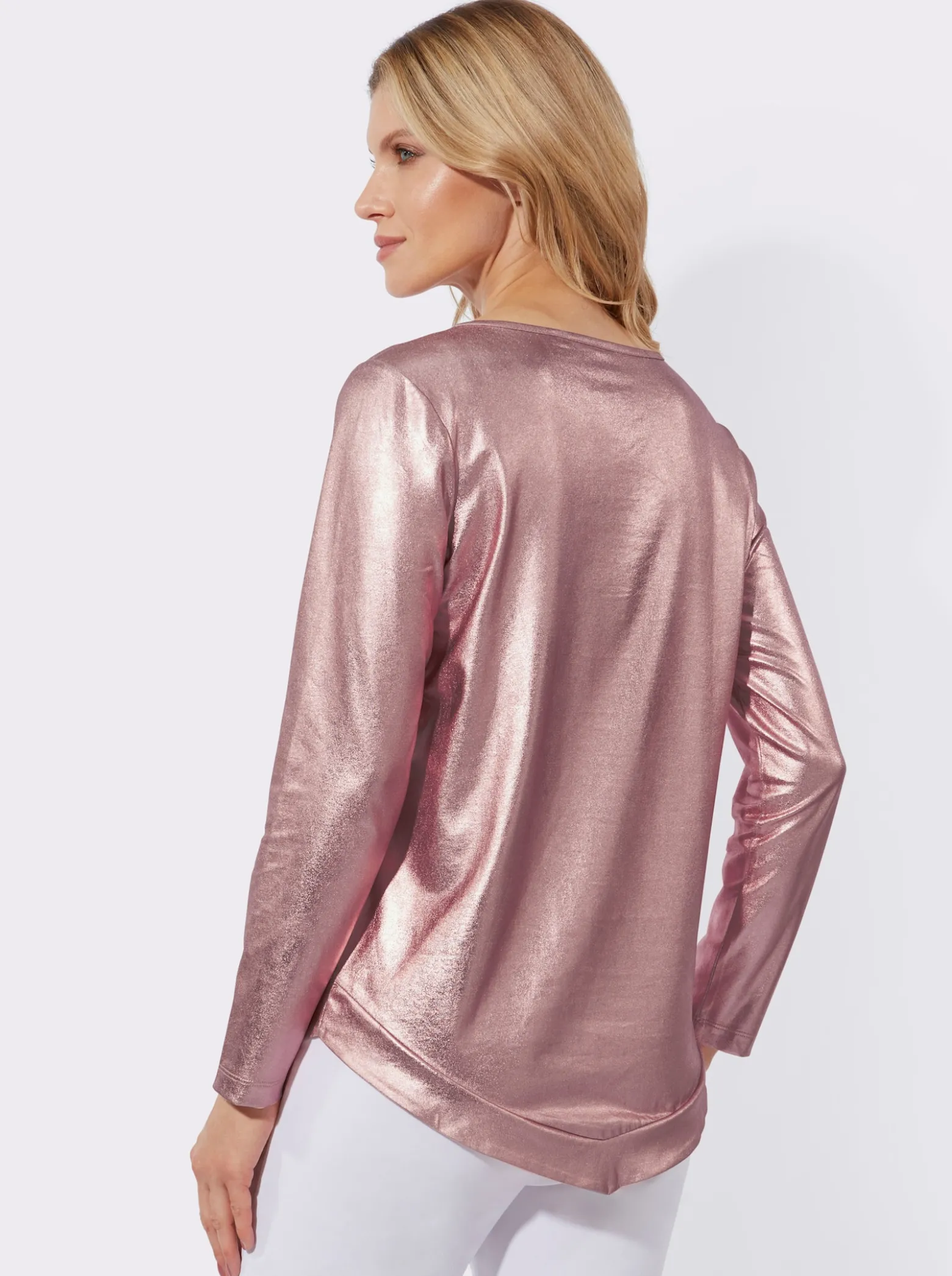 Longshirt in glänzender Qualität