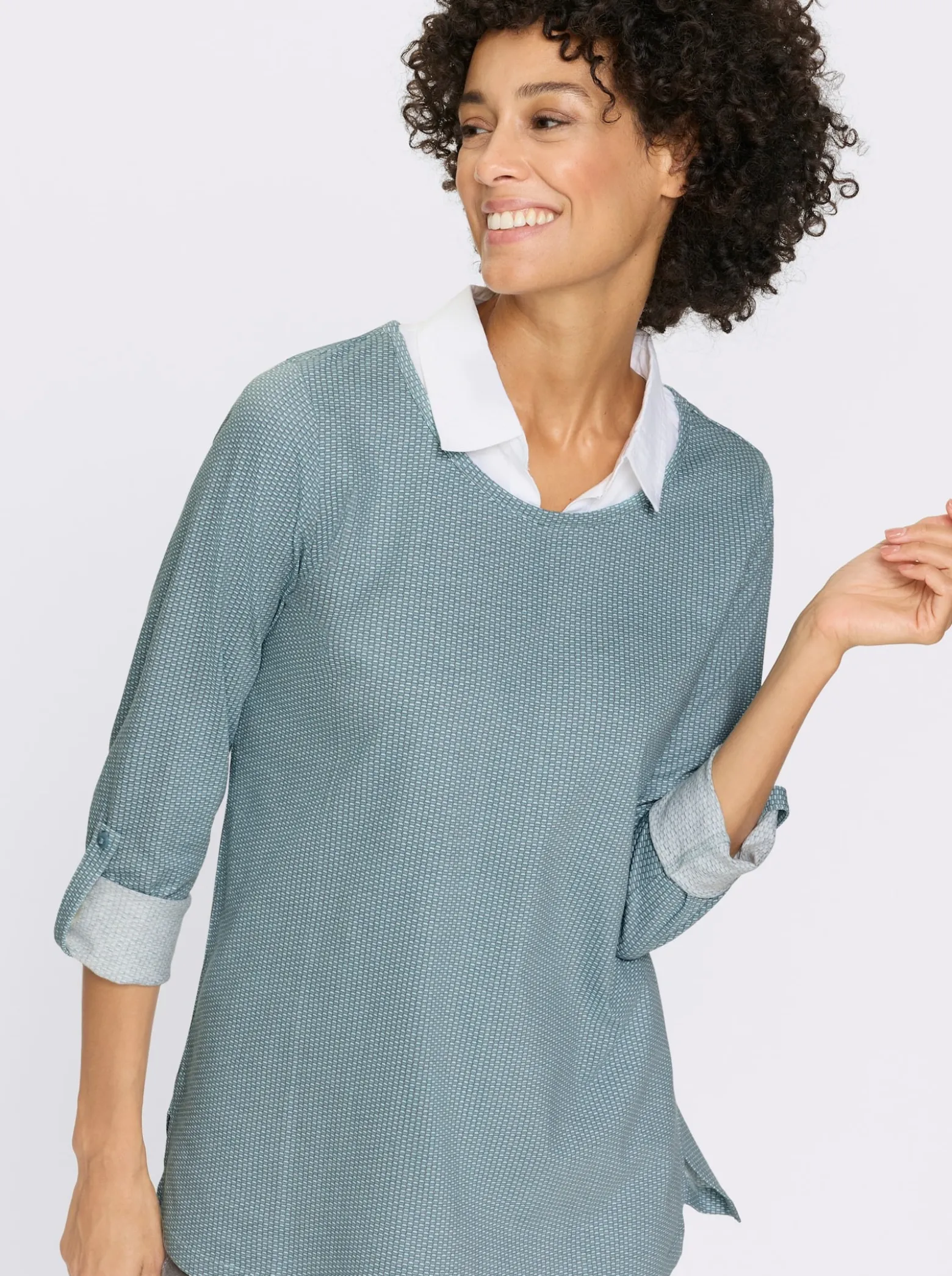 Longshirt in 2-in-1-Optik