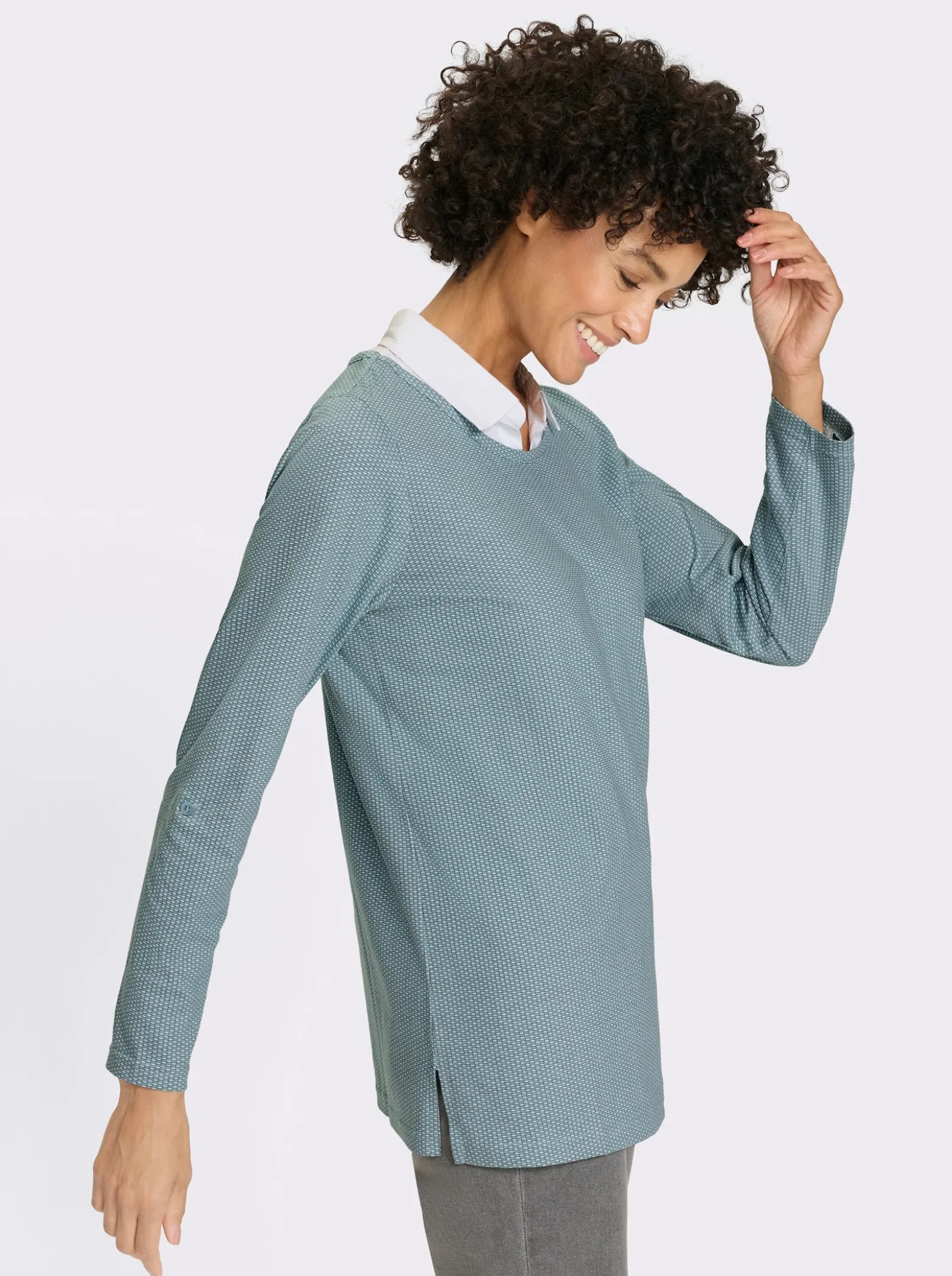 Longshirt in 2-in-1-Optik