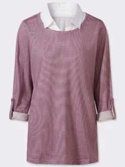 Longshirt in 2-in-1-Optik