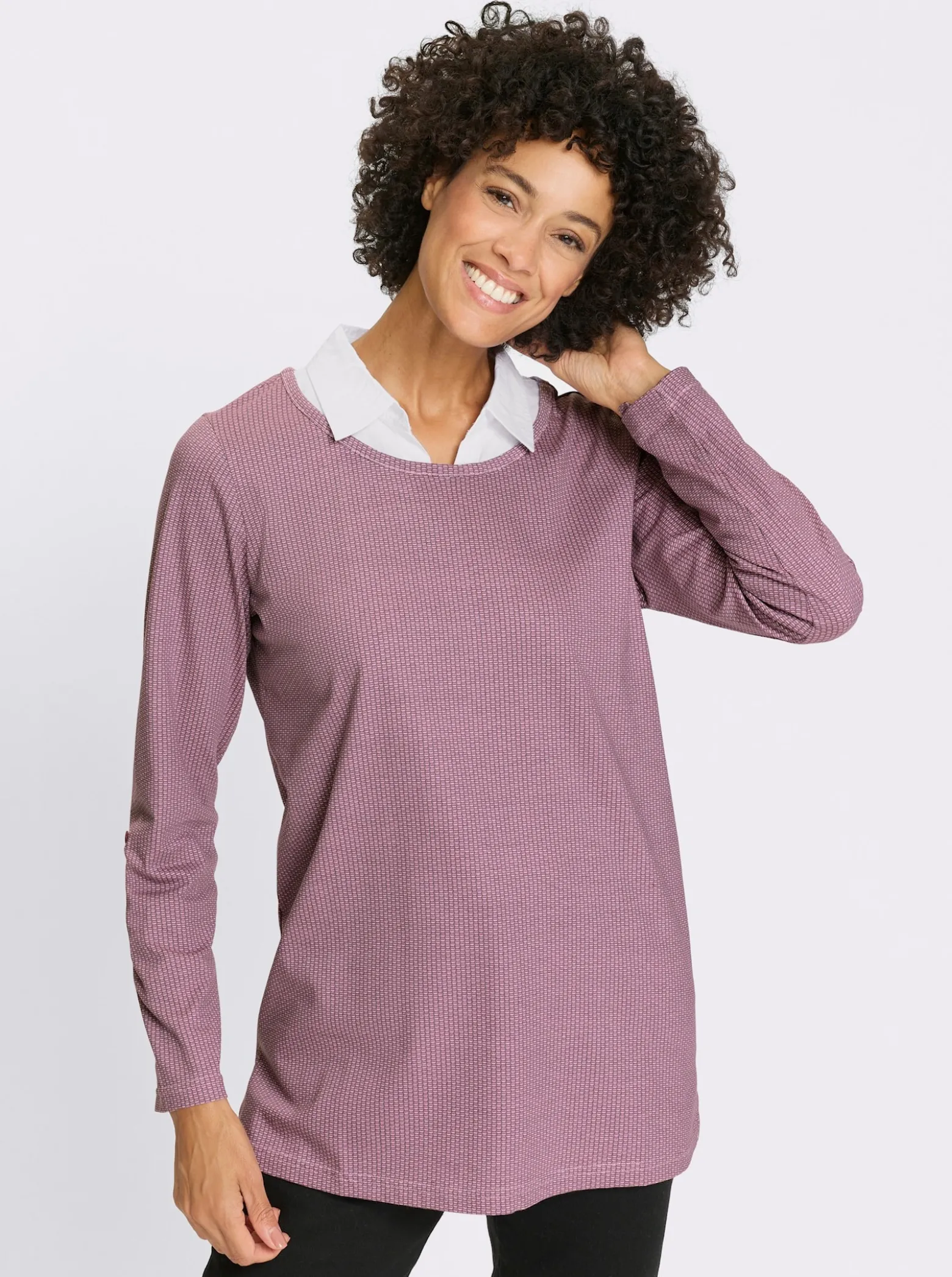 Longshirt in 2-in-1-Optik