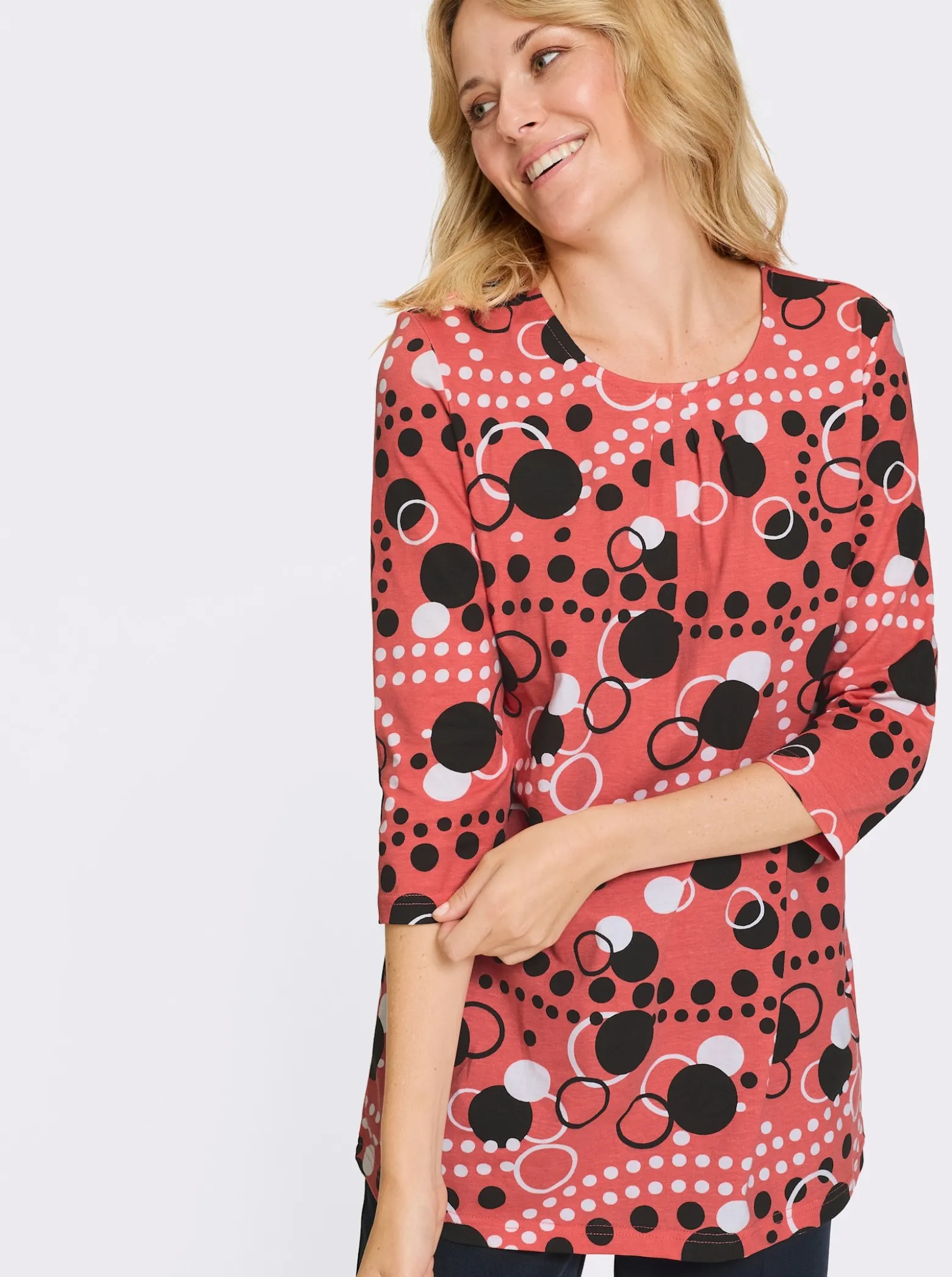 Longshirt in leicht ausgestellter Form