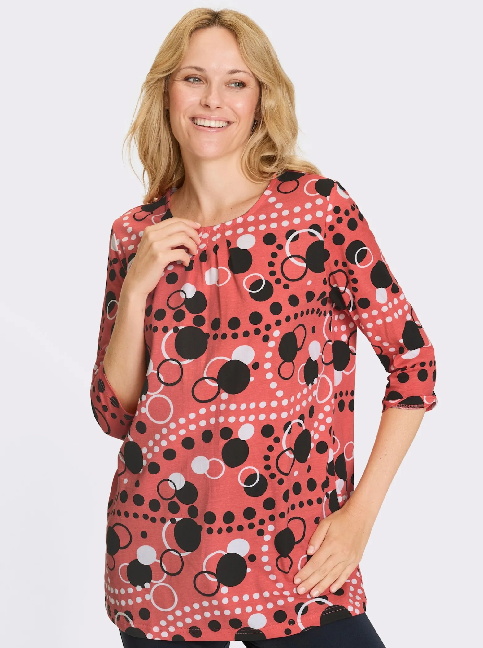 Longshirt in leicht ausgestellter Form