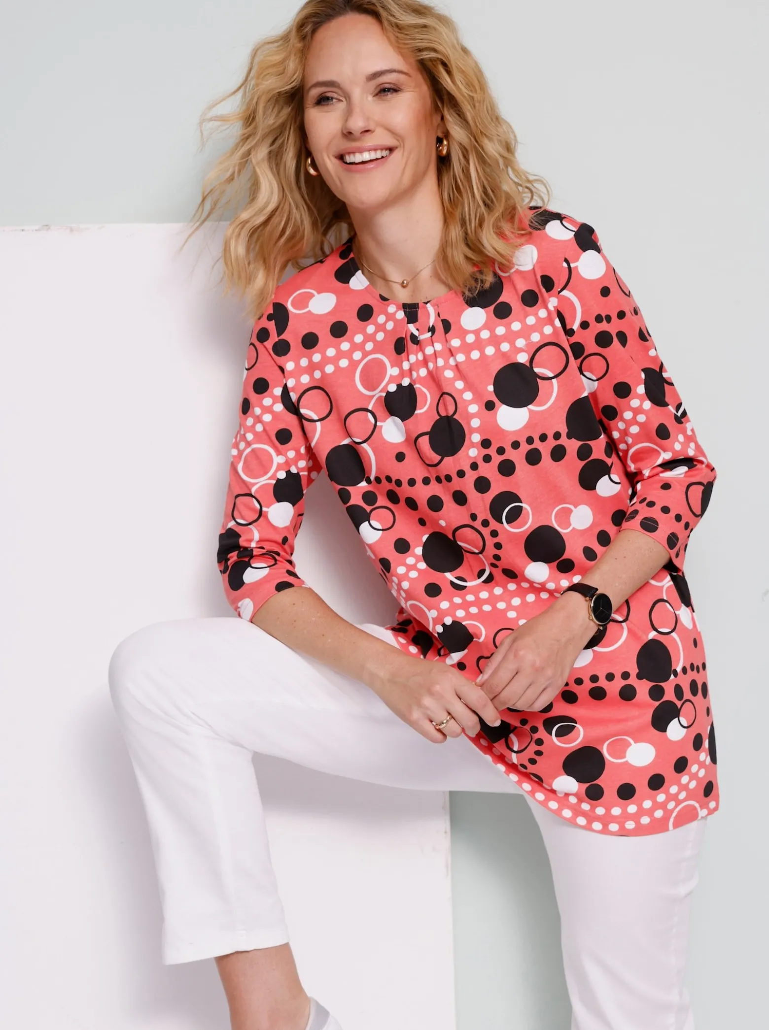 Longshirt in leicht ausgestellter Form
