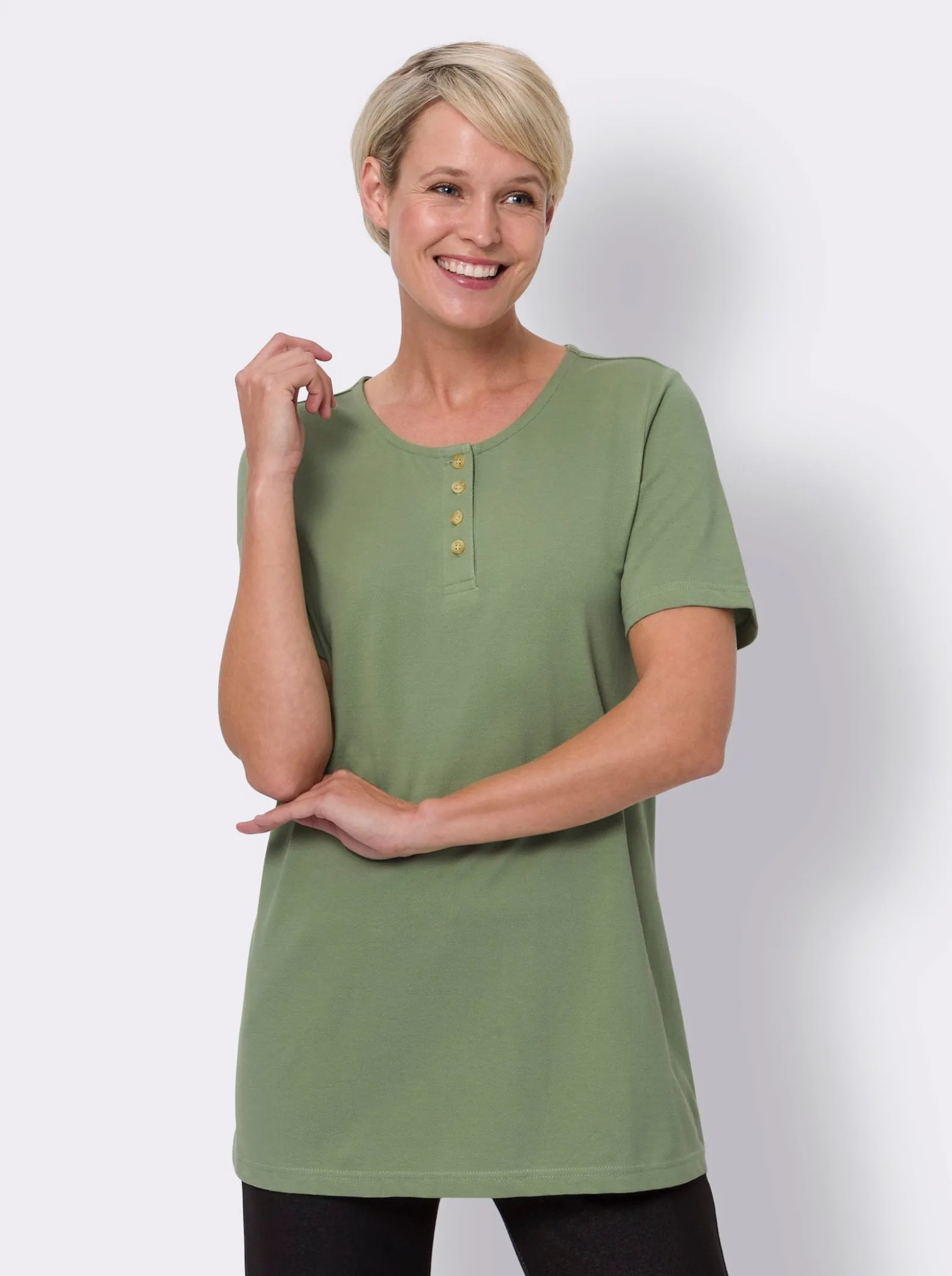 Longshirt in leichter A-Form