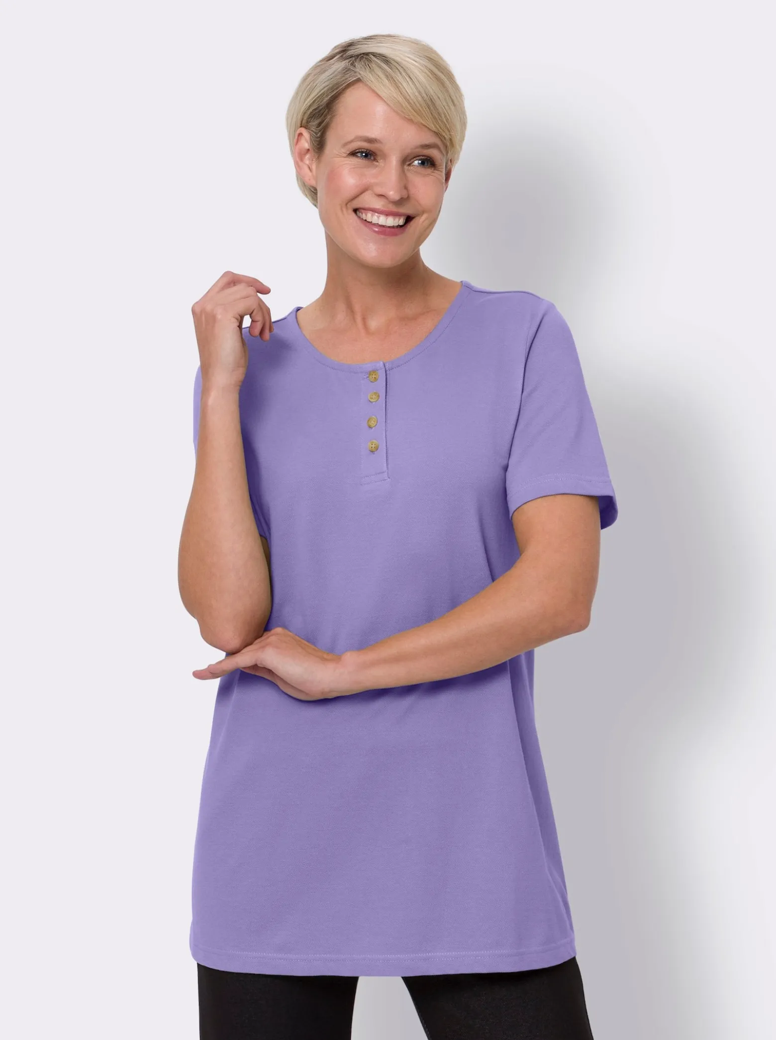Longshirt in leichter A-Form