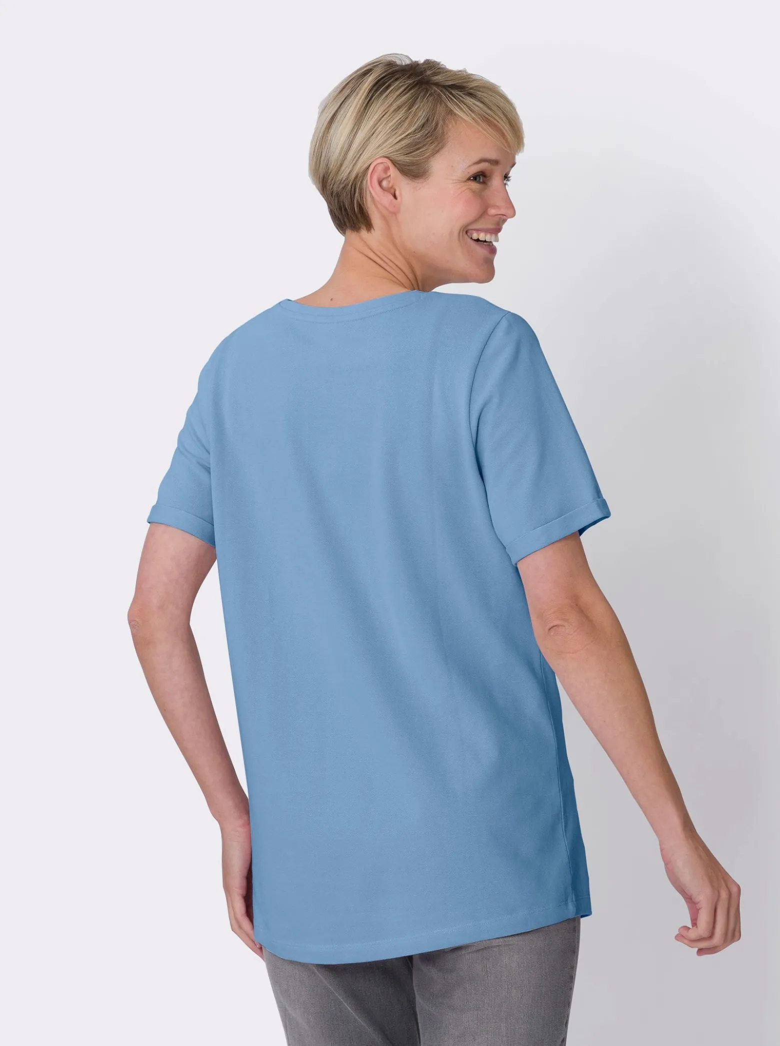 Longshirt in Pikee-Qualität