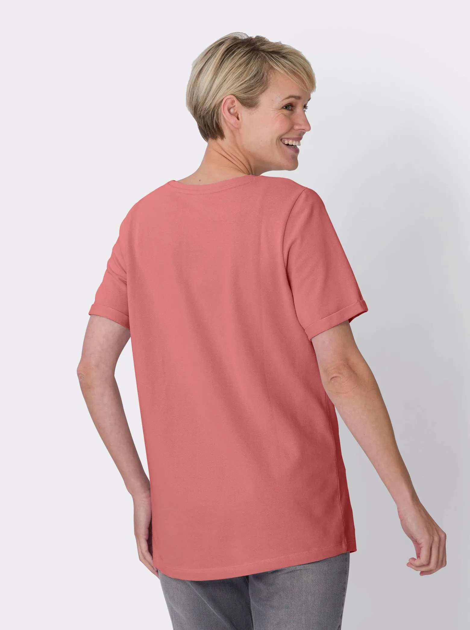 Longshirt in Pikee-Qualität