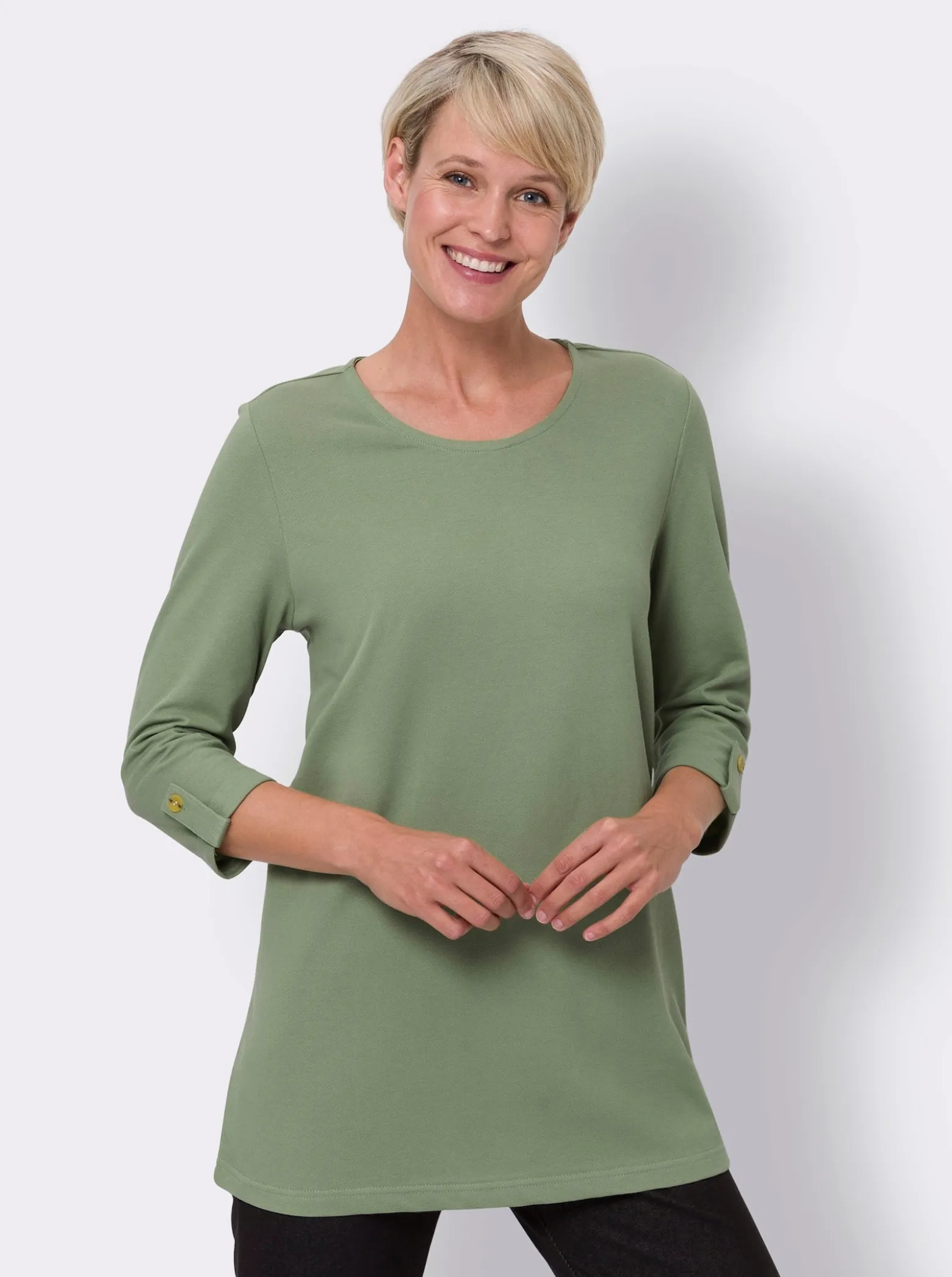Longshirt in Pikee-Qualität