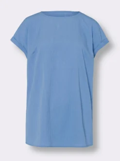 Longshirt in strukturierter Crêpe-Qualität