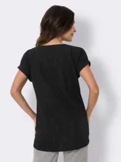 Longshirt in strukturierter Crêpe-Qualität