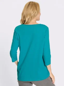 Longshirt mit asymmetrischem Saum