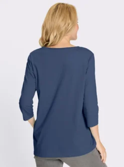 Longshirt mit asymmetrischem Saum