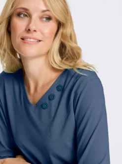 Longshirt mit asymmetrischem Saum