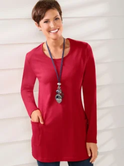 Longshirt mit aufgesetzten Taschen