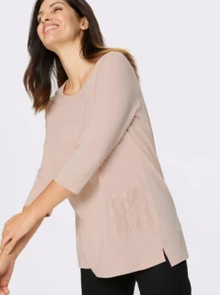 Longshirt mit aufgesetzten Taschen