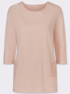 Longshirt mit aufgesetzten Taschen