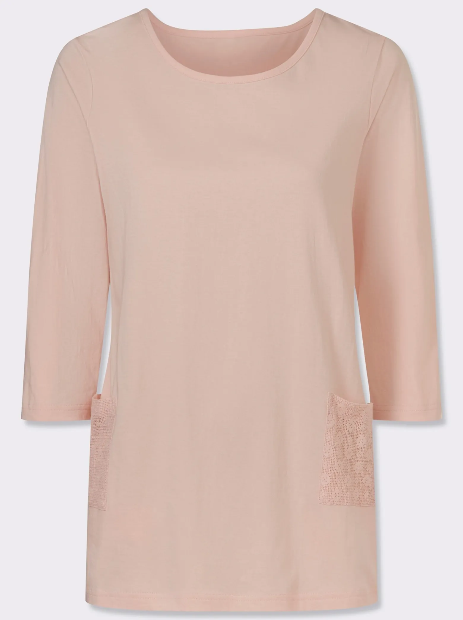 Longshirt mit aufgesetzten Taschen